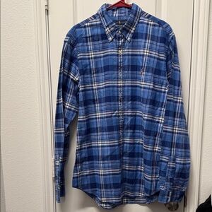 Polo by Ralph Lauren Blue Plaid Cotton Button-Down Shirt